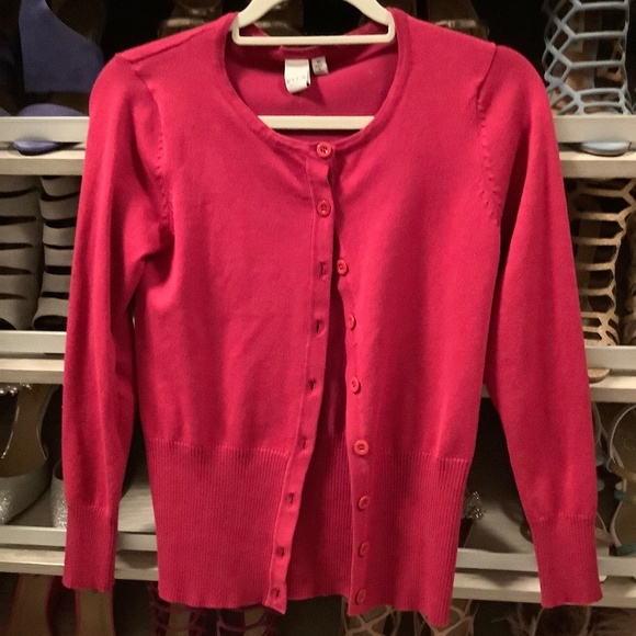 Vila  MilanoDeep Pink/ Fuchsia Long Sleeve Cardigan - Picture 1 of 3